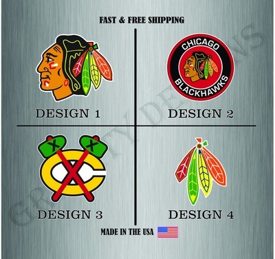 CHICAGO BLACKHAWKS HOCKEY NHL LOGO VINYL STICKER DECAL CAR TRUCK WATER RESIST
