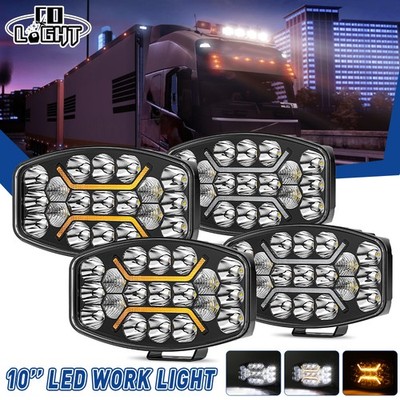 4x 9 Zoll LED Driving Light DRL Arbeitsscheinwerfer Offroad LKW Traktor 12V 24V