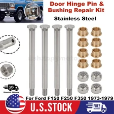 Pair Door Hinge Pin & Bushing Repair Kit For 1973-1979 Ford Truck F150 F250 F350
