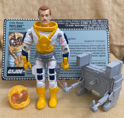 GI JOE 1989 PAYLOAD V2 ASTRONAUT CRUSADER PILOT 100% COMPLETE - VG FILE CARD