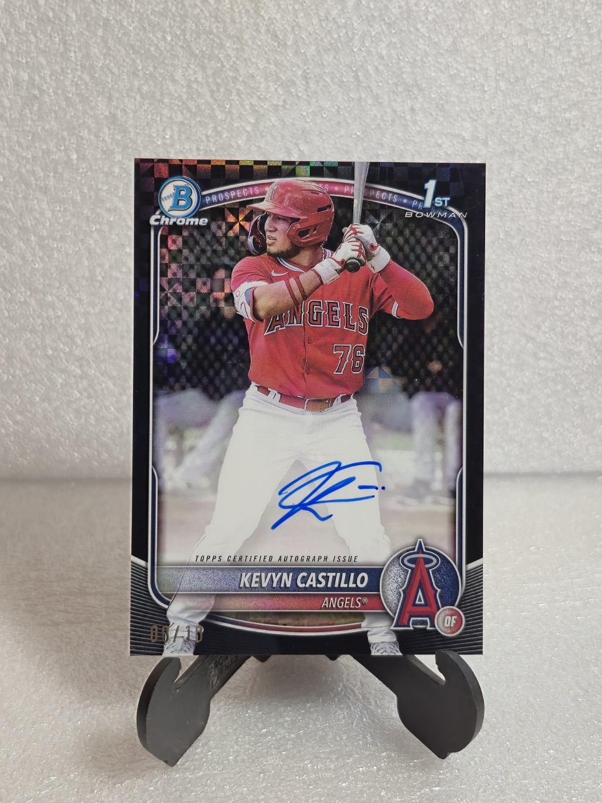 Kevyn Castillo 1st 2025 Bowman Chrome Prospect Auto #BCP-82 Black Refractor /10