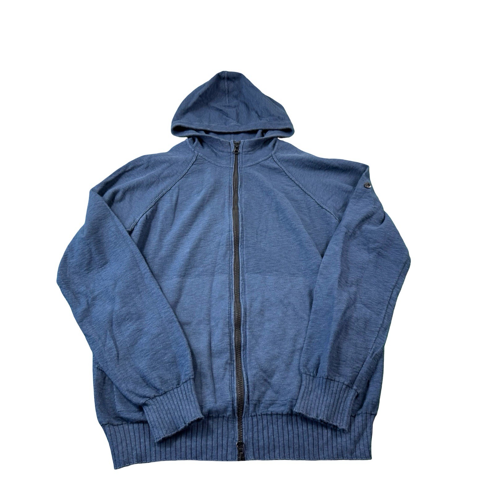 Stone Island Blue Hooded Full Zip Cotton Polyester Men’s Jacket Size Large - product detail image 1