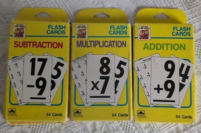 Golden Step Ahead Flash Card Addition Subtraction Multiplication Complete Sets