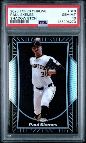 2025 Topps Chrome Paul Skenes Shadow Etch #SE-9 Pirates PSA 10 Case Hit