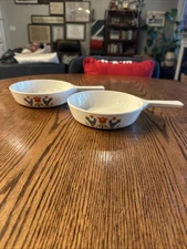 Corning Ware 1975 Country Festival P-83 6.5 Inch Skillet Set Of 2