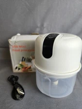Mini Food Processor, Vegetable Garlic Chopper USB Rechargeable, 8.7oz/250ml-NEW