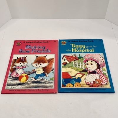 Vintage 1980 s Honey Bear Books Tiggy Goes to the Hospital & Making New Friends