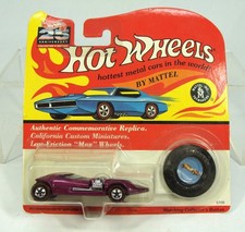 HOT WHEELS 25TH ANNIVERSARY 1992 TWIN MILL PURPLE REDLINE #5709 +BUTTON MOSC