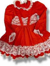Miss Quality Vintage Red Full Circle Girls Pageant Valentine  s Dress Usa Sz 6