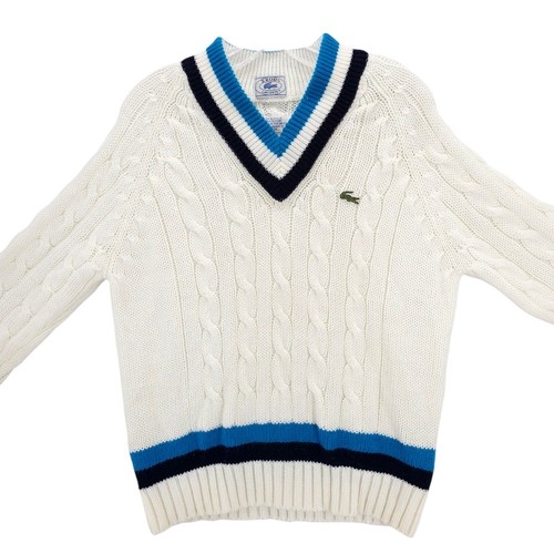 Suéter Tenis Izod Lacoste Años 80 Grueso Tejido con Cable Cricket MEDIANO - Imagen 2 de 6