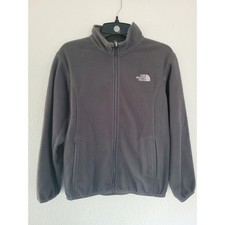 The North Face Boys Gray Full Zip Fleece Jacket Mock Neck Size Medium 10/12 5