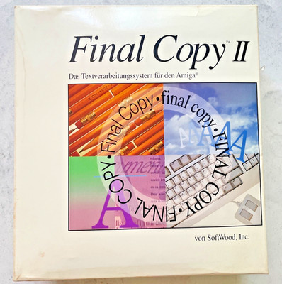 Final Copy II Commodore Amiga deutsch Big Box 7 Disketten Handbuch SoftWood