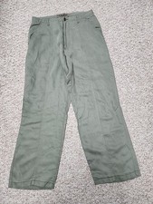 Vintage Giorgio Armani Collezioni 34 Tag Linen Blend Pants Mens Olive 30x30