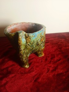 Anthropomorphic Flowerpot Antique Rare 