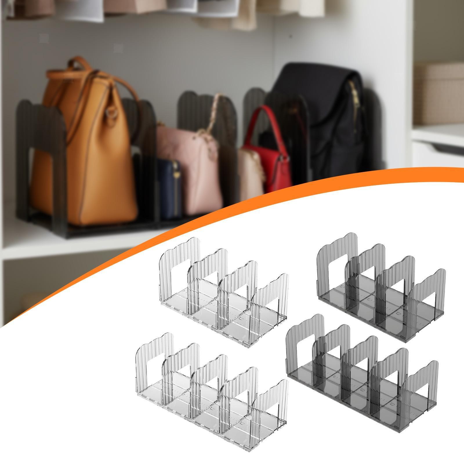 Multifunktionaler Taschenorganizer mit Regalteiler für Kleiderschrank,
