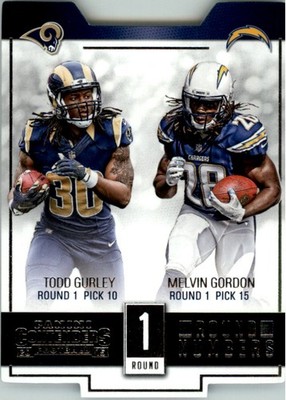 2015 Panini Contenders Round Numbers #4 Melvin Gordon Todd Gurley - FB