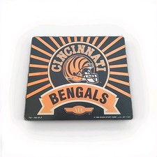 VINTAGE 90S 1996 CINCINNATI BENGALS MOUSEPAD MOUSE PAD HOME OFFICE GIFT NFL AFC