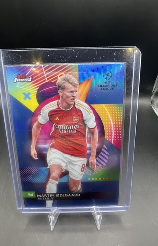 2023-24 Topps Finest UEFA Champions Martin Odegaard #73 Blue Refractor /275