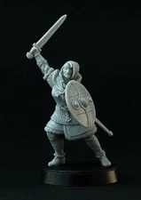 Female Viking miniature (Shield Maiden Captain) 28mm wargame, SAGA