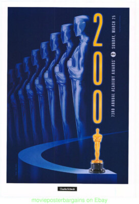 2001 73rd ACADEMY AWARDS Movie Poster Size One Sheet & Beautiful RARE AFI  Bonus