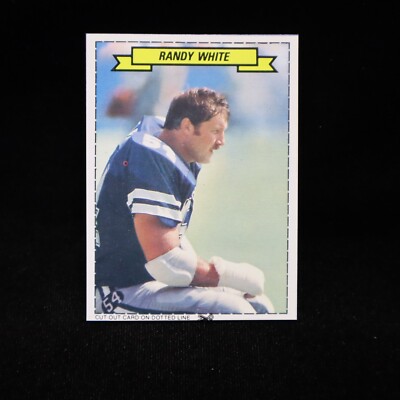 1983  Randy White Dallas Cowboys Topps Sticker Box Bottom  (A)