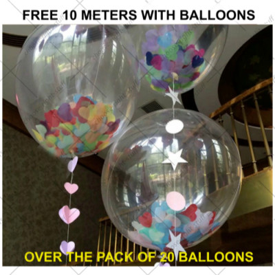 10 -100 Transparent & Clear Balloons For Wedding Anniversaries Birthday Party 
