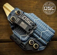 Canik MC9 Prime Blue/Desert Tan Hex Design RH IWB Holster