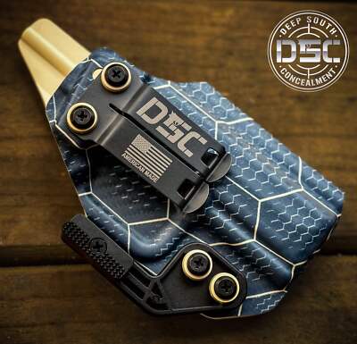 Canik MC9 Prime Blue/Desert Tan Hex Design RH IWB Holster