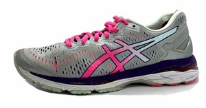 Asics Gel Kayano 23 Athletic Shoes Women S Size 8 Silver Pink Purple Defect Ebay