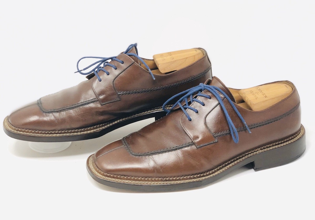Mezlan Brown Leather Derby Dress Shoes With Unique Tassel Detail - 10M. Mezlan Men main image 3