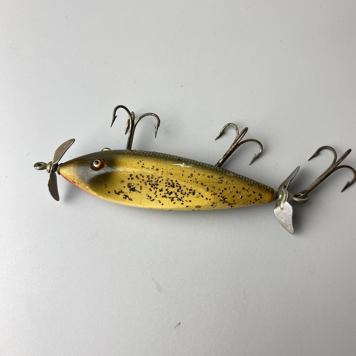 Creek Chub Injured Minnow Wood Lure Glass Eyes | eBay