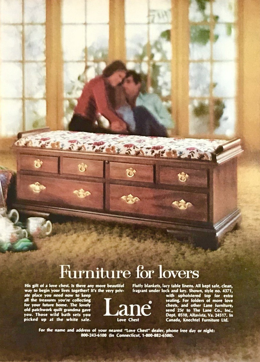 1976 Lane Love Chest PRINT AD Furniture for Lovers | eBay
