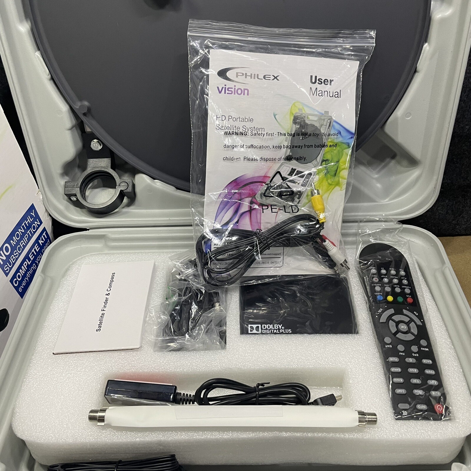 Philex Vision HD Portable Satellite System In Carry Case For Boat