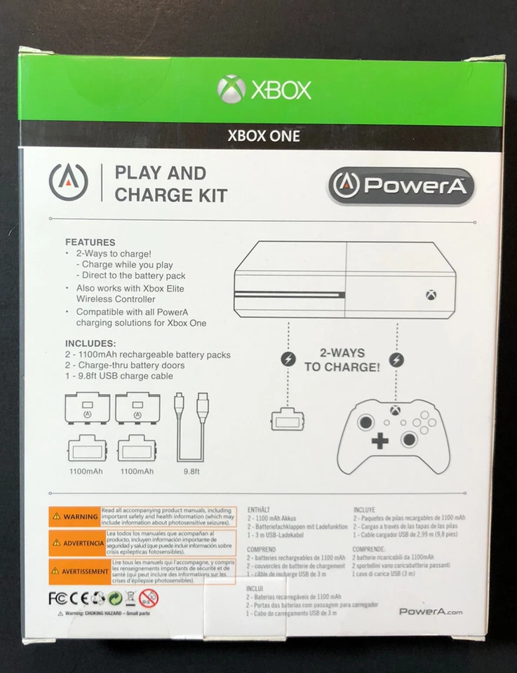 Official XBOX ONE Play and Charge Kit [ USB Charge Cable + 2 Batteries ] NEW - Image 2 of 4