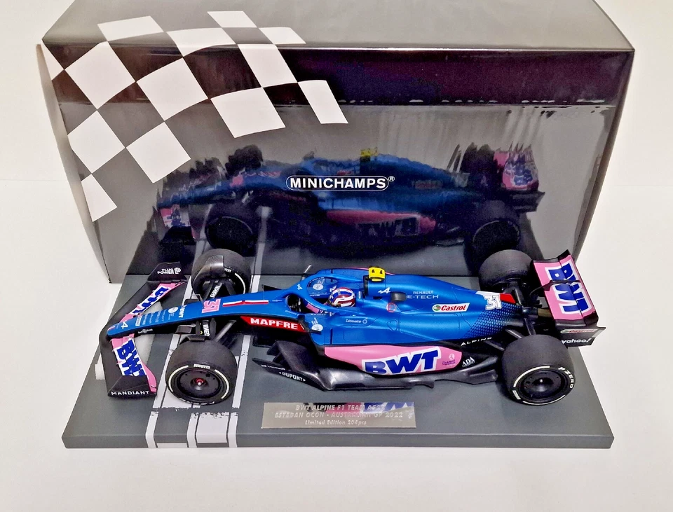 MODELLINO AUTO 1:18 MINICHAMPS F1 ALPINE A522 OCON AUSTRALIAN GP 2022 MODELLISMO - Immagine 3 di 4