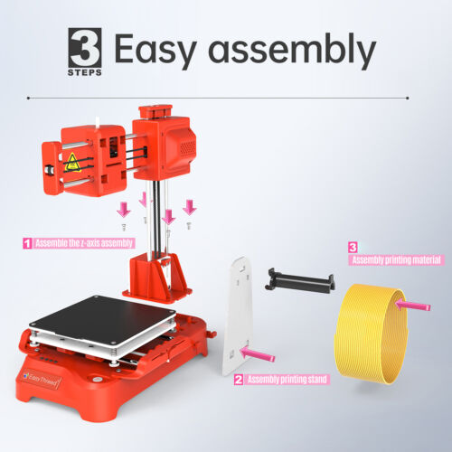 EasyThreed 3D Printer for Kids Desktop 3D Printer 100x100x100mm Print L6Z8 - Picture 3 of 11