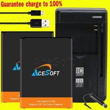 Large Capacity 2x 4670mAh Battery Charger Cable Stylus for LG Stylo 3 LTE L83BL