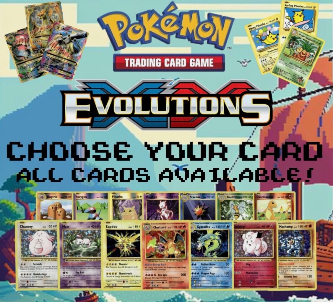 2016 Pokemon XY Evolutions SINGLES, Reverse Holos, Commons