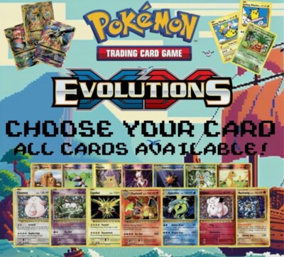 2016 Pokemon XY Evolutions SINGLES, Reverse Holos, Commons & Rare s. Fast Shiper
