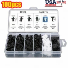 Retainer Clips Body Bumper Rivet Retainer Trim Molding Push Pin Clip 100pcs