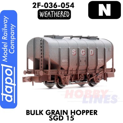 Schüttgut Getreide Trichter SGD 15 verwitterter Wagen 1:148 Spur N Dapol 2F-036-054