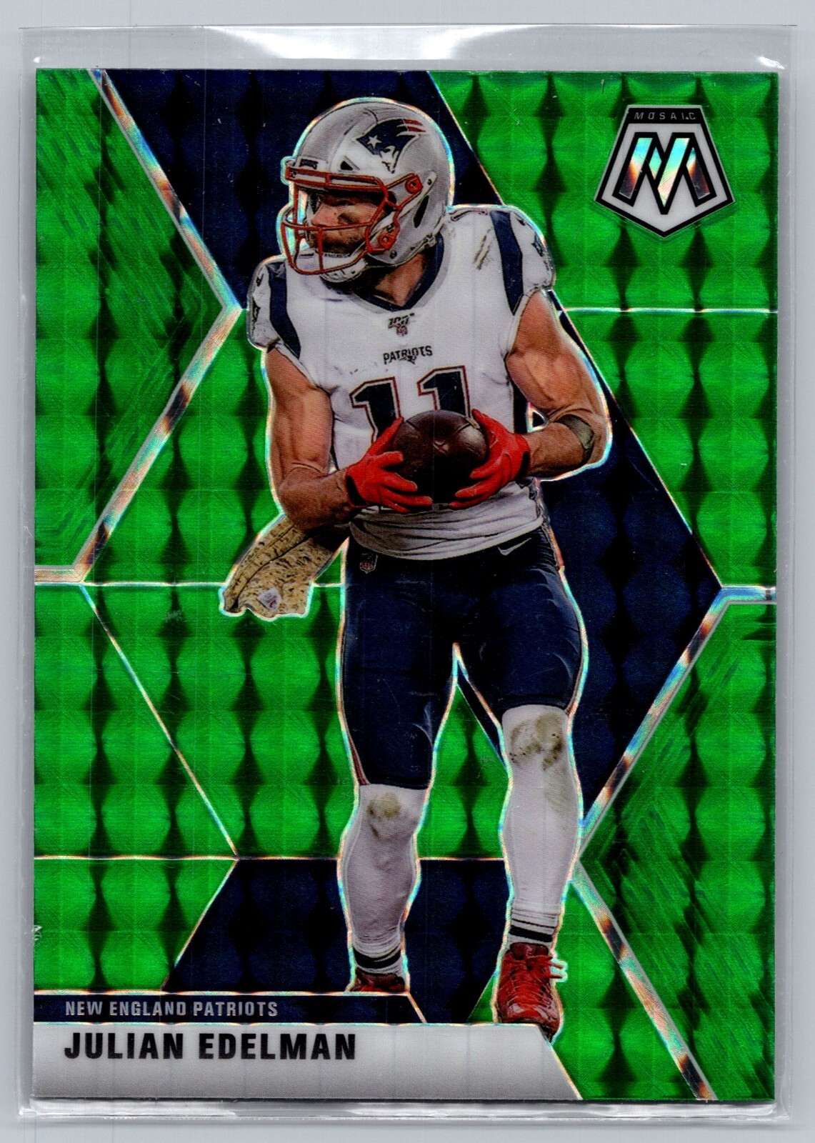 2020 Panini Mosaic - Reactive Green Prizm #138 Julian Edelman