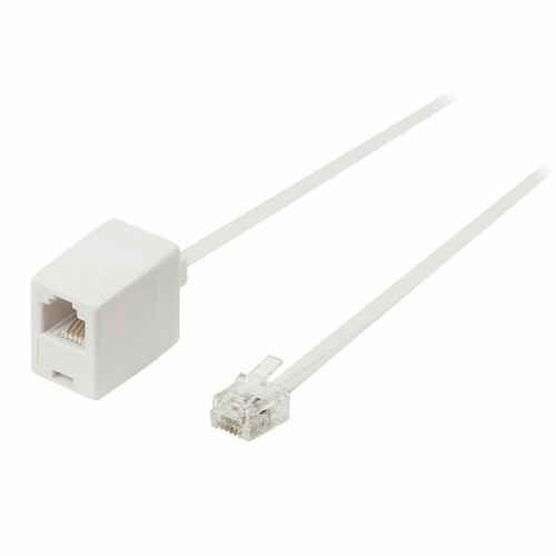 10M ADSL RJ11 Broadband Modem Extension Cable Lead with Coupler Male