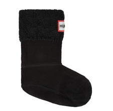 Hunter K1703 Black Stitch Cable Boot Sock Size M Kids 11-13