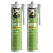 Bath and Kitchen 10.1 Fl. Oz. White General Purpose 100% RTV Silicone Sealant