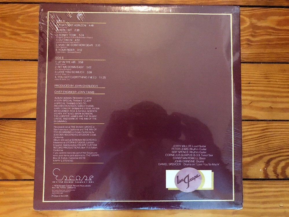 Moby Grape ‎– Live Grape 1978 Escape ESAIA Factory Sealed M
