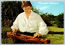 Vintage Mountain Dulcimer Postcard - Appalachian String Instrument Arkansas View