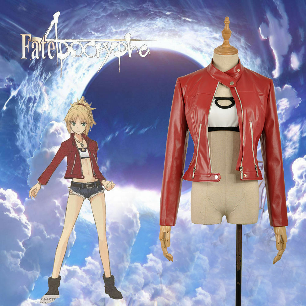 Fate/Apocrypha Saber of Red Mordred Cosplay Costume Red Coat