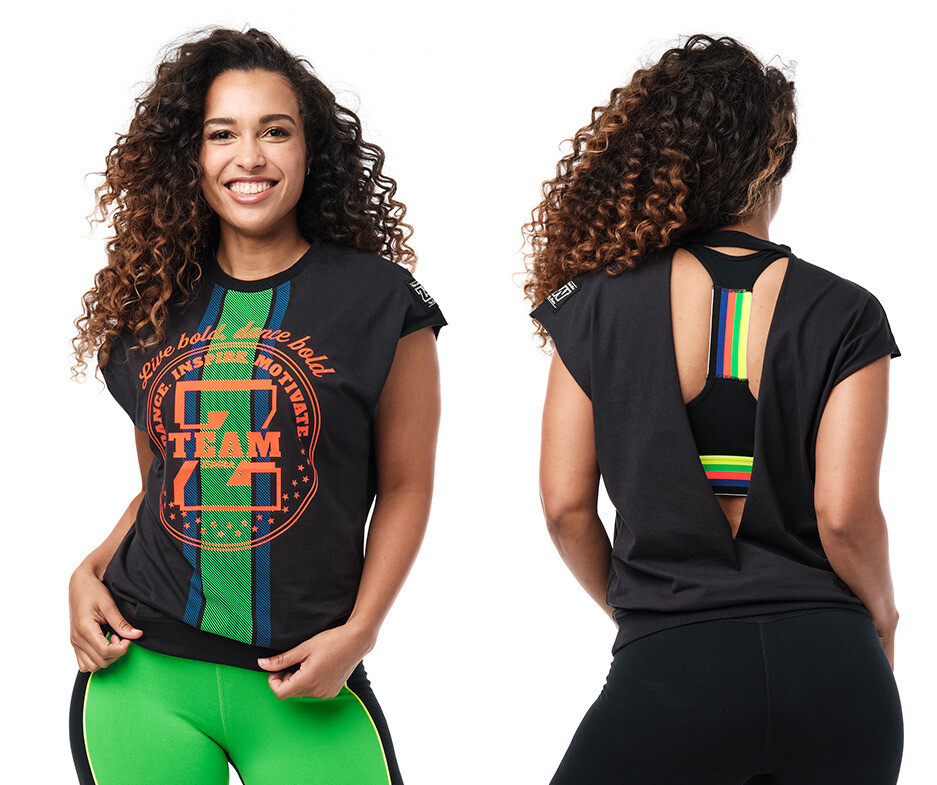 新作♪ズンバ Zumba Shimmer Open Back Tank - Bold Black Zumba Shimmer Open Back Tank - Bold Black Z1T02666 | eBay