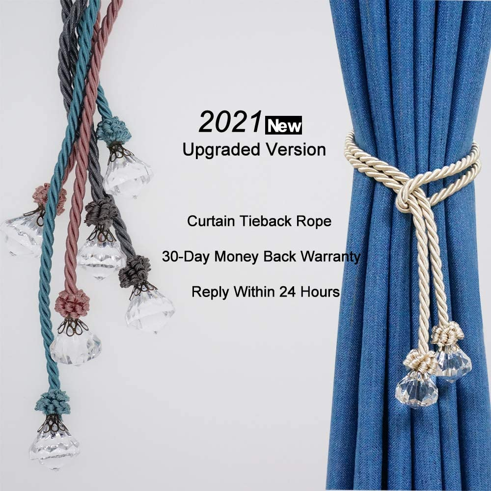 Crystal Curtain Tie Backs Rope Window Tiebacks Durable Holdbacks Rope